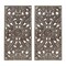 Gracie Mills Distressed Carved Wood 2-piece Wall Decor Set